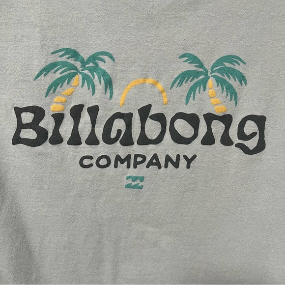 Billabong Regular Fit Palm Tree Cotton Tee Blue - Picture 3 of 7